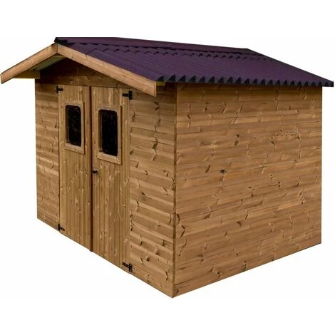 Habrita Abri THIERS Madriers Sans Plancher, Toit Double Pente 11,97 M² 3 Habrita Abri THIERS Madriers Sans Plancher, Toit Double Pente 11,97 M²