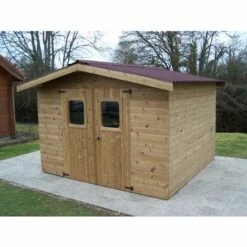 Habrita Abri THIERS Madriers Sans Plancher, Toit Double Pente 11,97 M² 7 Habrita Abri THIERS Madriers Sans Plancher, Toit Double Pente 11,97 M² -France Abri de jardin Soldes Boutique 8338818 3