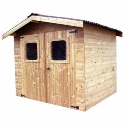 Habrita Abri THERMABRI Madriers Sans Plancher, Toit Double Pente 7,45 M²