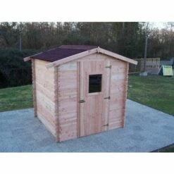 Habrita Abri DALIA Madriers Douglas 20 Mm Sans Plancher Toit Double Pente 4,71 M² -France Abri de jardin Soldes Boutique 8338832 4