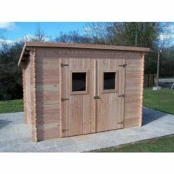Habrita Abri DALMAT Madriers Douglas 20 Mm Sans Plancher, Toit Mono-pente 5,62 M² -France Abri de jardin Soldes Boutique 8338835 4