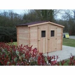 Habrita Abri DUBLIN Douglas Madriers 28 Mm - 9,85 M² - Sans Plancher - Toit Double Pente -France Abri de jardin Soldes Boutique 8338837 3