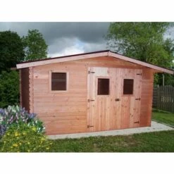 Habrita Abri DUBLIN Madriers Douglas 28 Mm Sans Plancher Toit Double Pente 12,89 M² 7 Habrita Abri DUBLIN Madriers Douglas 28 Mm Sans Plancher Toit Double Pente 12,89 M² -France Abri de jardin Soldes Boutique 8338838 3