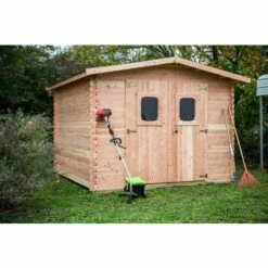 Habrita Abri DOMMAR Madriers Douglas 28 Mm - 10,89 M² - Sans Plancher - Toit Double Pente -France Abri de jardin Soldes Boutique 8338840 3