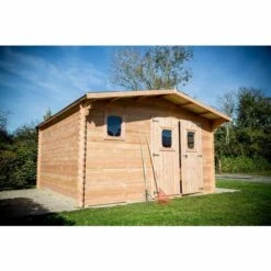 Habrita Abri DOMMAR Douglas Madriers 28 Mm - 15,28 M² - Sans Plancher - Toit Double Pente 9 Habrita Abri DOMMAR Douglas Madriers 28 Mm - 15,28 M² - Sans Plancher - Toit Double Pente -France Abri de jardin Soldes Boutique 8338843 3