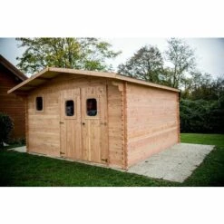 Habrita Abri DOMMAR Douglas Madriers 28 Mm - 18,90 M² - Sans Plancher - Toit Double Pente -France Abri de jardin Soldes Boutique 8338846 3