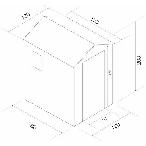 GARDIUN Abri De Jardin En Résine Marena 2,47 M² Extérieur 190x132x203 Cm Anthracite/Blanc 5 GARDIUN Abri De Jardin En Résine Marena 2,47 M² Extérieur 190x132x203 Cm Anthracite/Blanc – Image 3