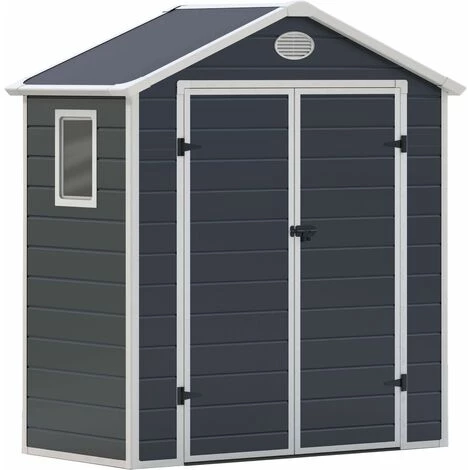 GARDIUN Abri De Jardin En Résine Arabela 1,92 M² Extérieur 102x188x225 Cm Anthracite/Blanc 3 GARDIUN Abri De Jardin En Résine Arabela 1,92 M² Extérieur 102x188x225 Cm Anthracite/Blanc