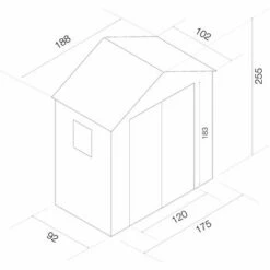 GARDIUN Abri De Jardin En Résine Arabela 1,92 M² Extérieur 102x188x225 Cm Anthracite/Blanc 7 GARDIUN Abri De Jardin En Résine Arabela 1,92 M² Extérieur 102x188x225 Cm Anthracite/Blanc -France Abri de jardin Soldes Boutique 9633031 3