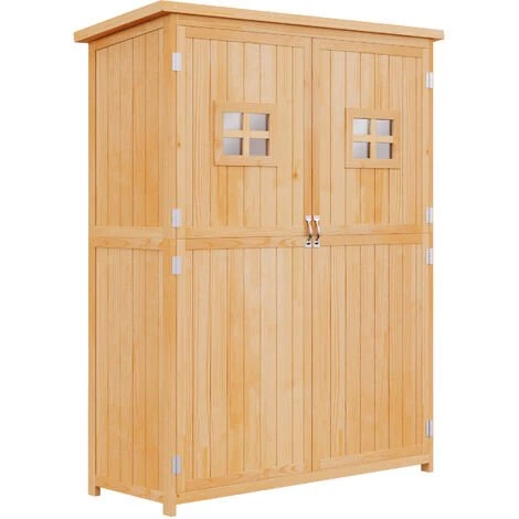 Outsunny Abri De Jardin Armoire De Jardin Remise Pour Outils Sur Pied Dim. 128L X 50l X 164H Cm 2 étagères 2 Portes 2 Fenêtres Toit Bitumé étanche Bois Massif Sapin Pré-huilé 3 Outsunny Abri De Jardin Armoire De Jardin Remise Pour Outils Sur Pied Dim. 128L X 50l X 164H Cm 2 étagères 2 Portes 2 Fenêtres Toit Bitumé étanche Bois Massif Sapin Pré-huilé
