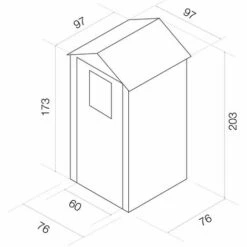 Abris En Résine Tuscany Evo 80 Blanc/Beige 97x97x203 Cm - KSP38200 - GARDIUN -France Abri de jardin Soldes Boutique 9856653 4