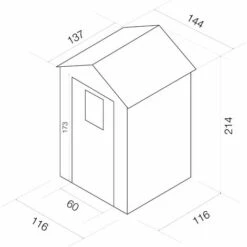 GARDIUN Abri De Jardin En Résine Tuscany Evo 120 2 M² 137x144x214 Cm Blanc/Beige 11 GARDIUN Abri De Jardin En Résine Tuscany Evo 120 2 M² 137x144x214 Cm Blanc/Beige -France Abri de jardin Soldes Boutique 9856655 5